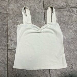 Reformation jeans cream/white tank 
Sz Medium